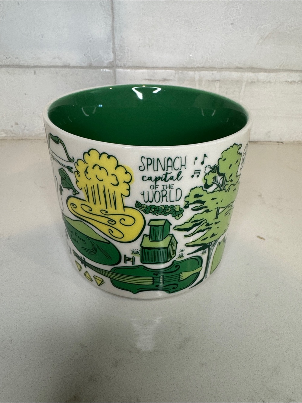 Starbucks Arkansas State Ceramic Mug - Green and Yellow - Picture 3 of 8